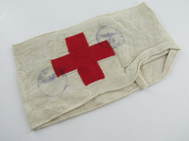 WH (Heeres) Related, Linnen-Based Red Cross Armband