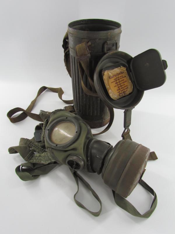 Rare Communication Gasmask With Cannister and Contents