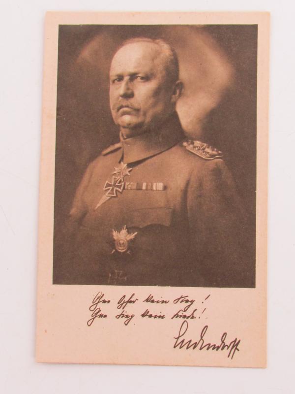 Postcard General Erich Ludendorff