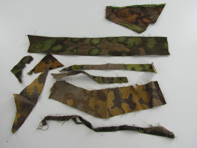 Original Waffen SS Camouflage Parts of Smocks, Zeltbahn etc