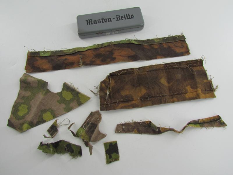 Original Waffen SS Camouflage Parts of Smocks, Zeltbahn etc