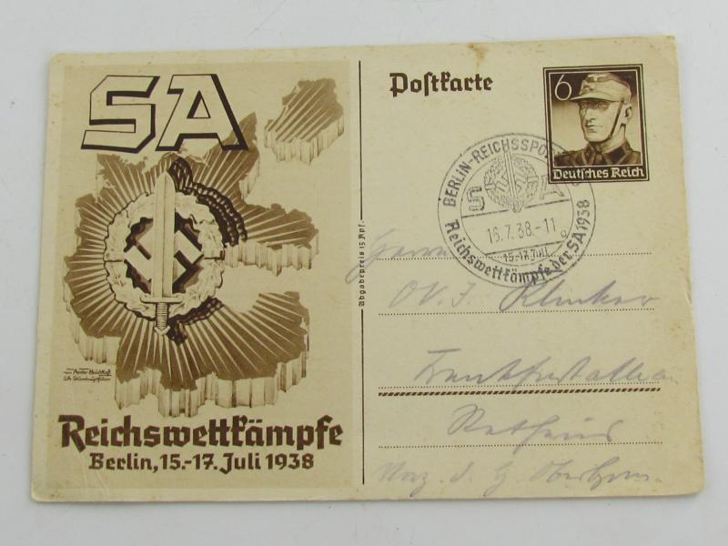 SA postcard - Reichswettkämpfe, Berlin