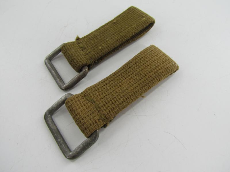 2 x Wehrmacht tropical ‘Afrikakorps’ D-ring in webbing