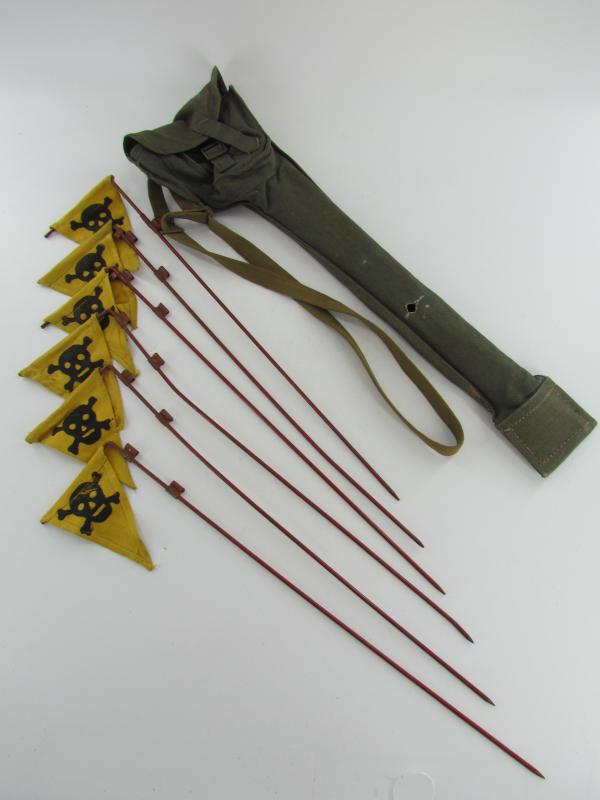 Wehrmacht Gas Warning Flag Set with Pouch