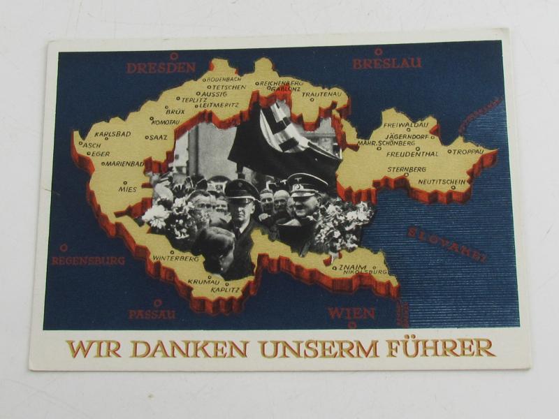 Postcard : 'Wir danken unserm Führer'