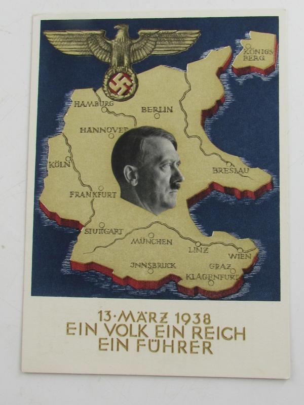 Postcard : 13 März 1938 - Anschluss Austria'