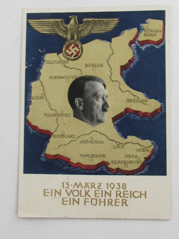 Postcard : 13 März 1938 - Anschluss Austria'