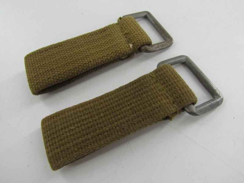 2 x Wehrmacht tropical ‘Afrikakorps’ D-ring in webbing