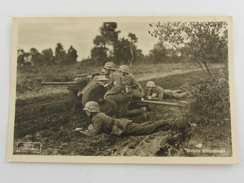 Postcard: Unsere Wehrmacht 37mm AT gun