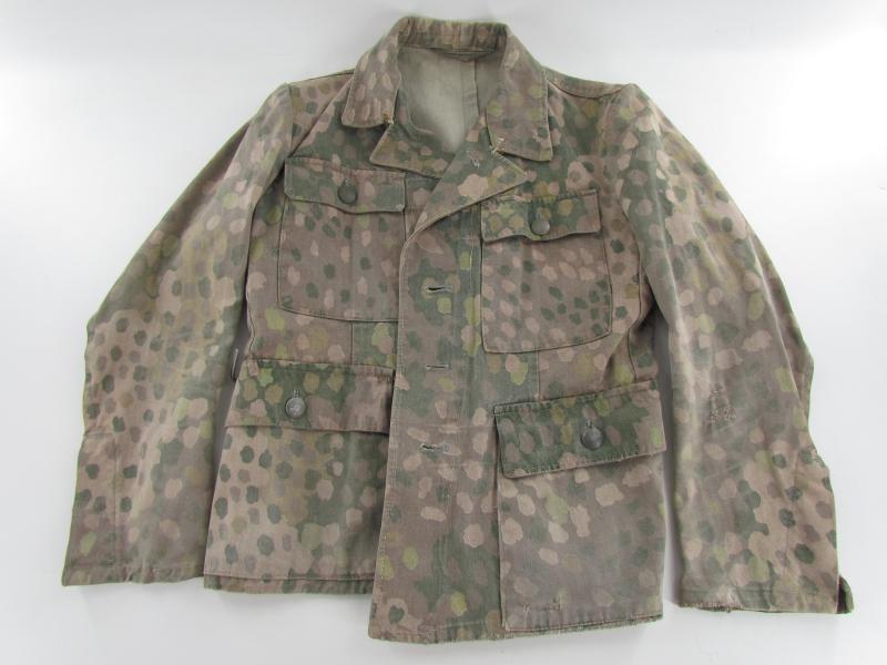 Waffen SS Dot44 Jacket in Smooth Cotton Fabric, Combat Worn