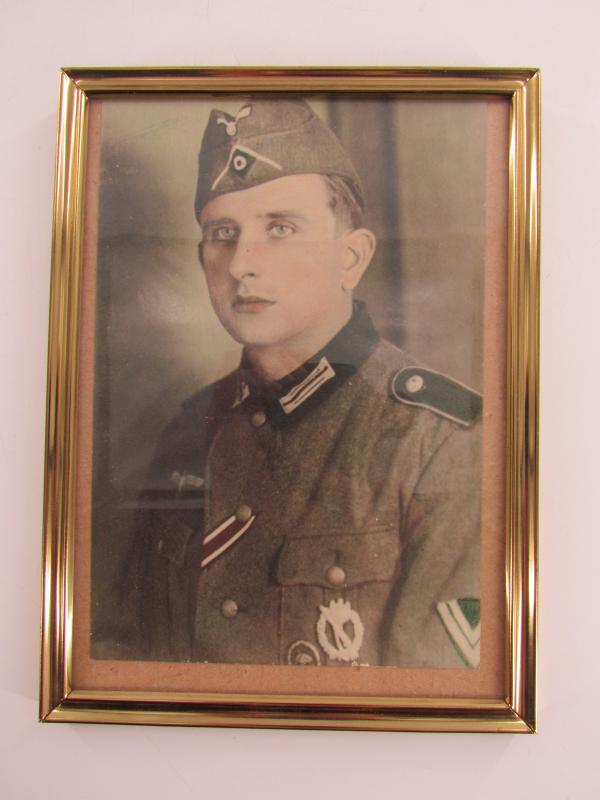 Framed Portrait Photo of a Wehrmacht Soldier