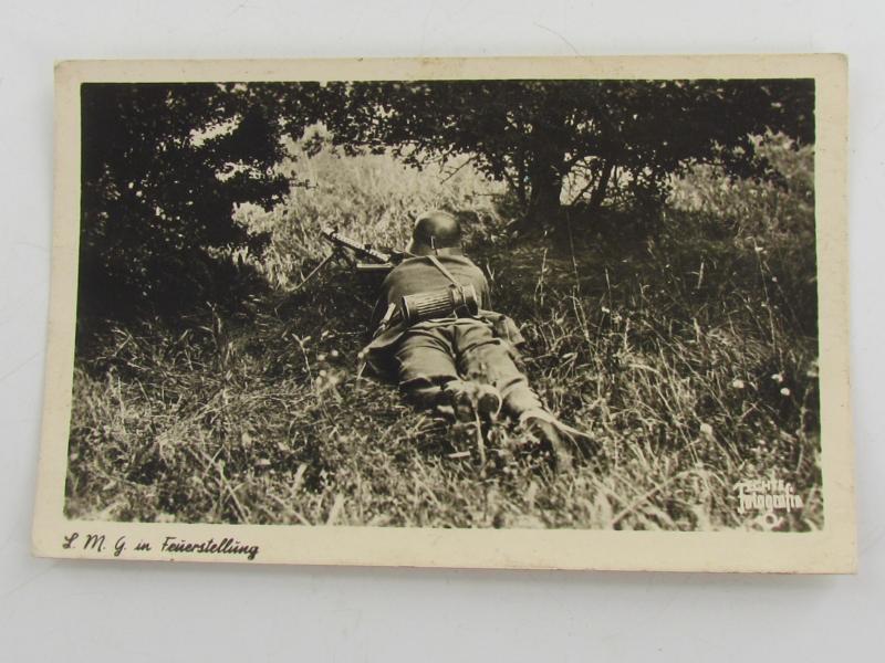 Postcard: Unsere Wehrmacht ....MG Gunner