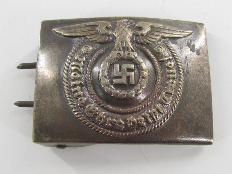 Waffen-SS Belt Buckle in Nickel Silver by Overhoff