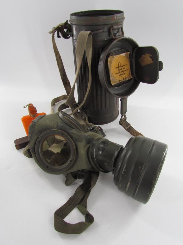 WH/SS Gasmask Cannister With Contents 1943