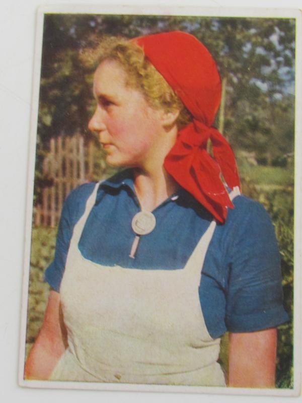 Postcard : Reichsarbeitsdienst (Reich Labour Service), Young Woman