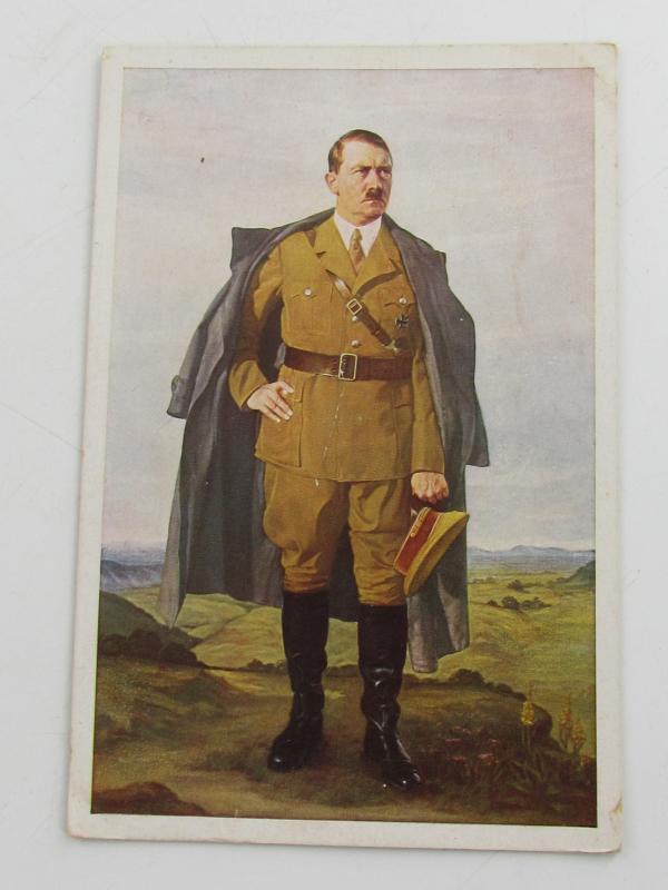 Postcard : Hoffmann 447 Hitler Color Portrait