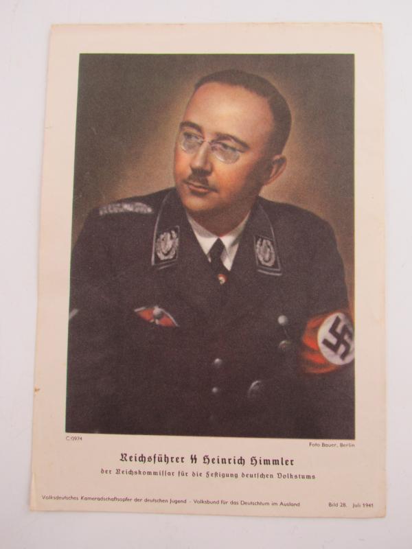 Heinrich Himmler Portrait Photo  ( Foto Bauer Berlin )