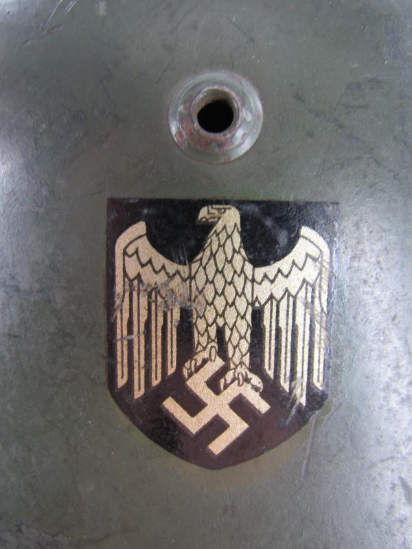 Wehrmacht Heer M35 Applegreen Double Decal Helmet