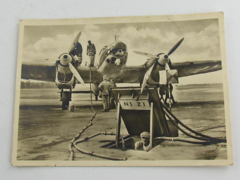 Postcard: Unsere Wehrmacht...Refueling an Aircraft