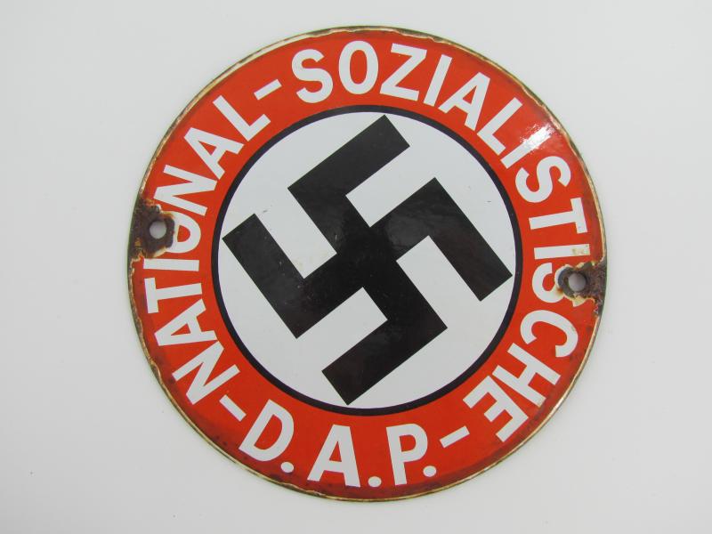 Enamel NSDAP Sign ( Reproduction ? )