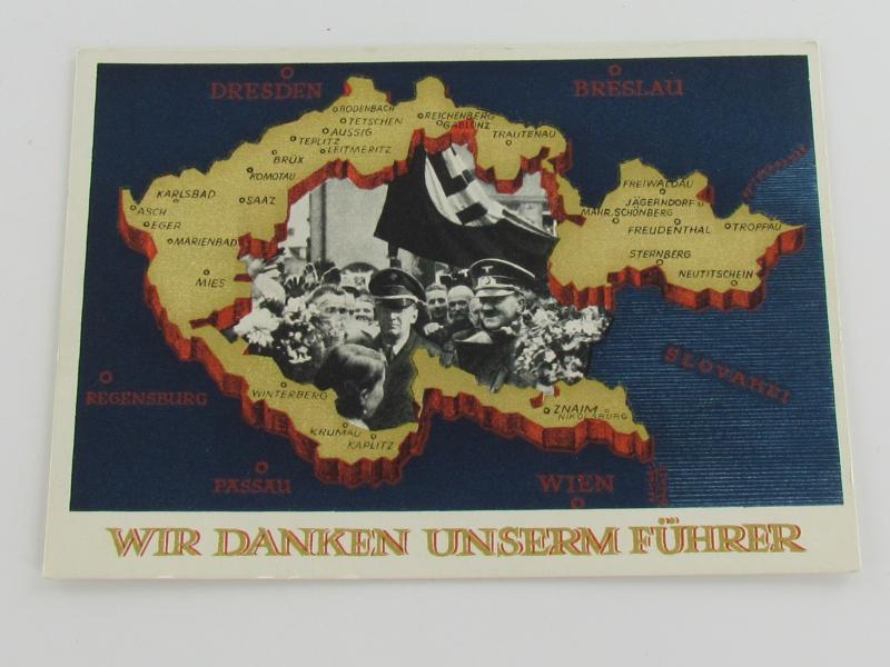 Postcard : 'Wir danken unserm Führer'