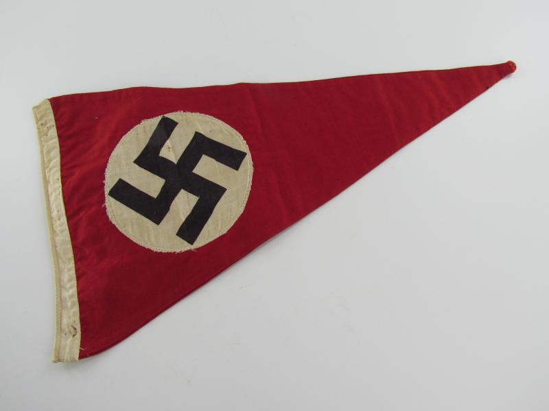 German Third Reich Era Double Sided Triangle Pennant