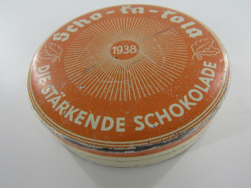 Wehrmacht Scho-Ka-Kola Tin Can With Content