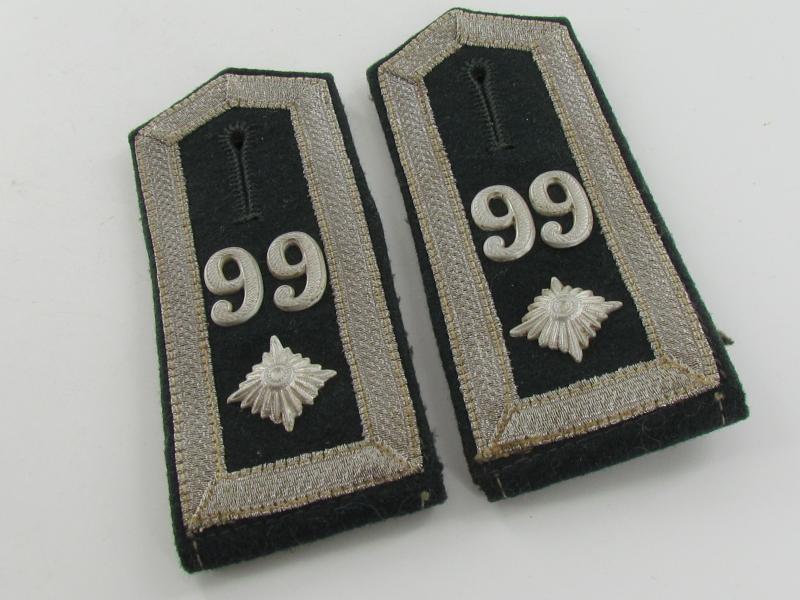 Wehrmacht Gebirgsjäger Regiment 99 M34 NCO Shoulder Boards