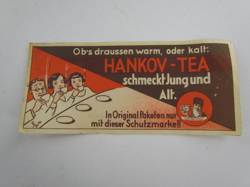 Advertising Label Hankov Tea