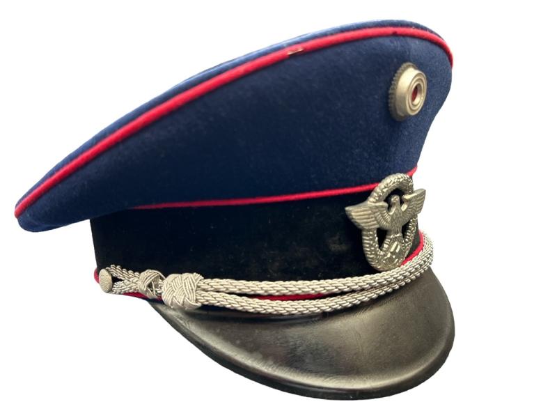 German Fire Police ( Feuerlösch Polizei ) Officer Visor Cap