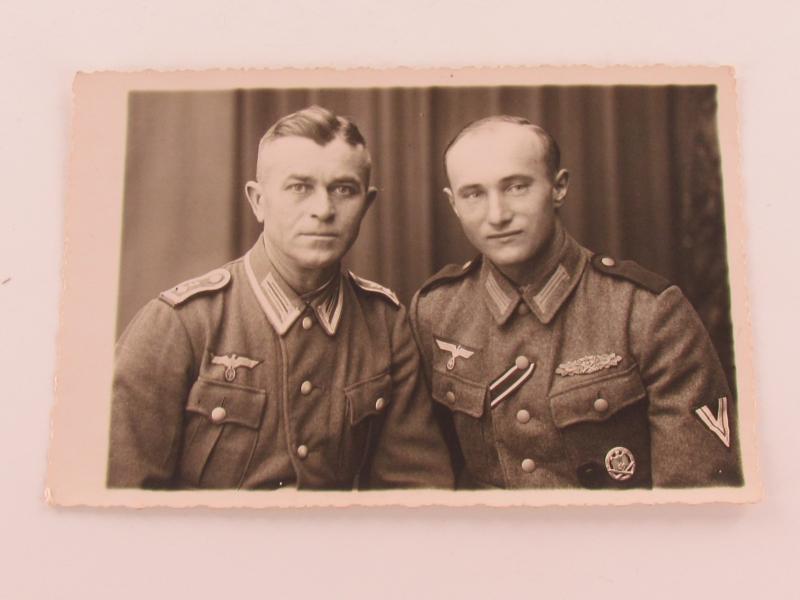 Portrait Photo of two Wehrmacht Soldiers,Father and Son