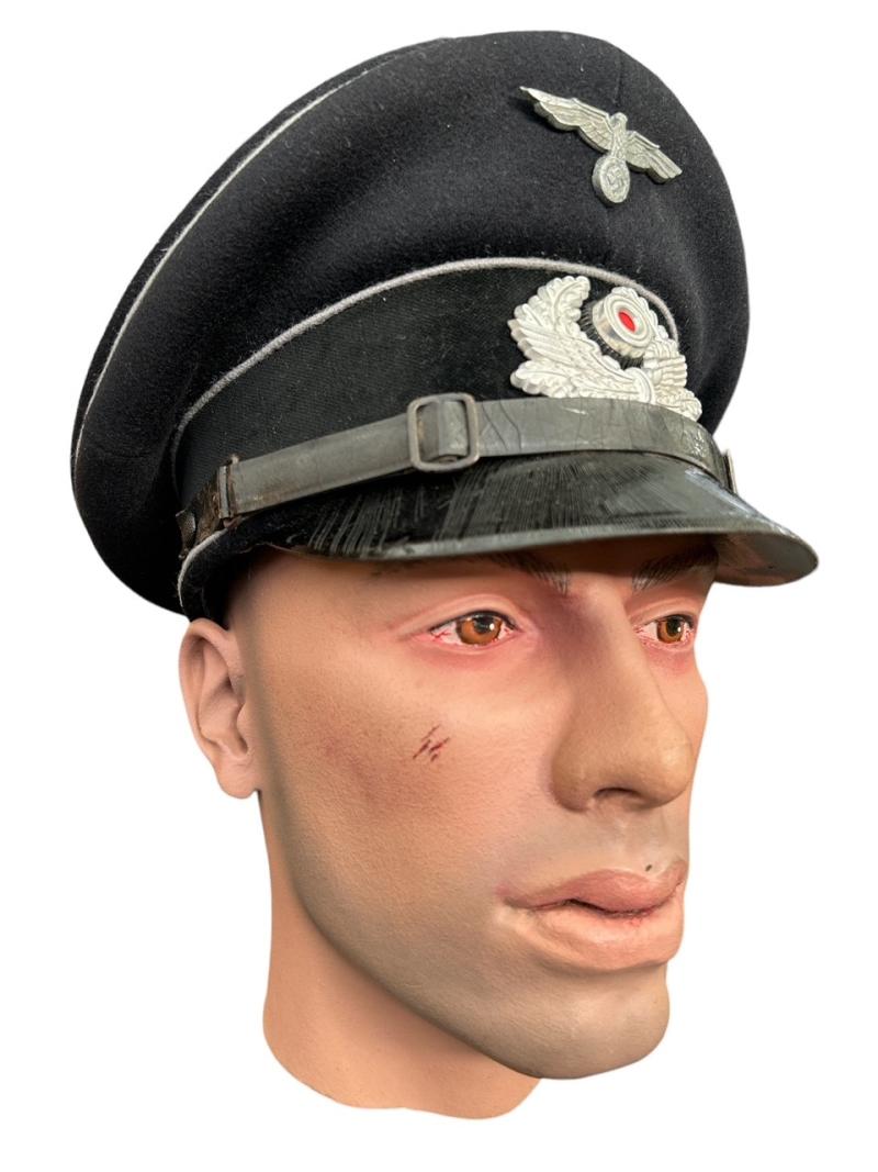 Railway Police ( Bahnschutz ) EM/NCO Visor Cap...Rare