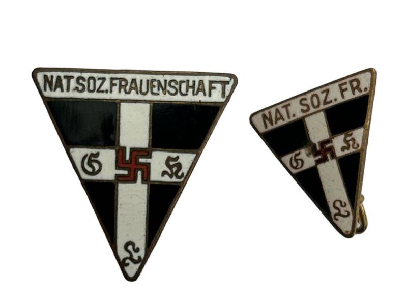 Nationalsozialistische Frauenschaft NSF Badge ( Large and Small )