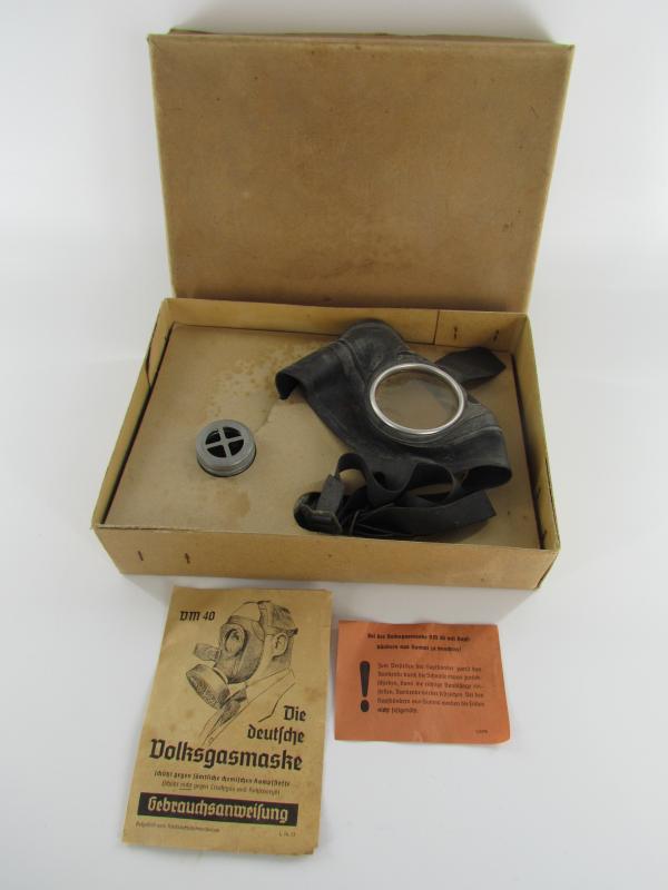 Deutsche Volksgasmaske -Gas Mask & Filter & manual in Box