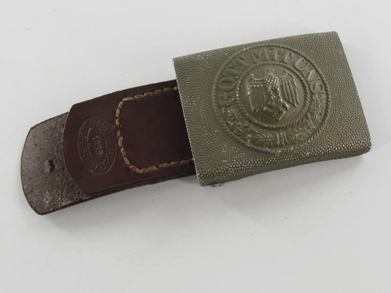 WH (Heer) EM/NCO's Aluminum Belt Buckle N&H 1936 Top Condition