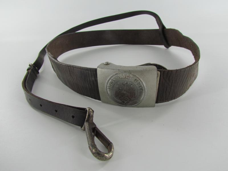 Hitler Youth Belt With Buckle and Shoulder Strap RZM M4/27