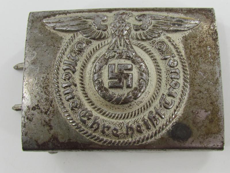 Unmarked Steel Waffen-SS buckle by Overhoff