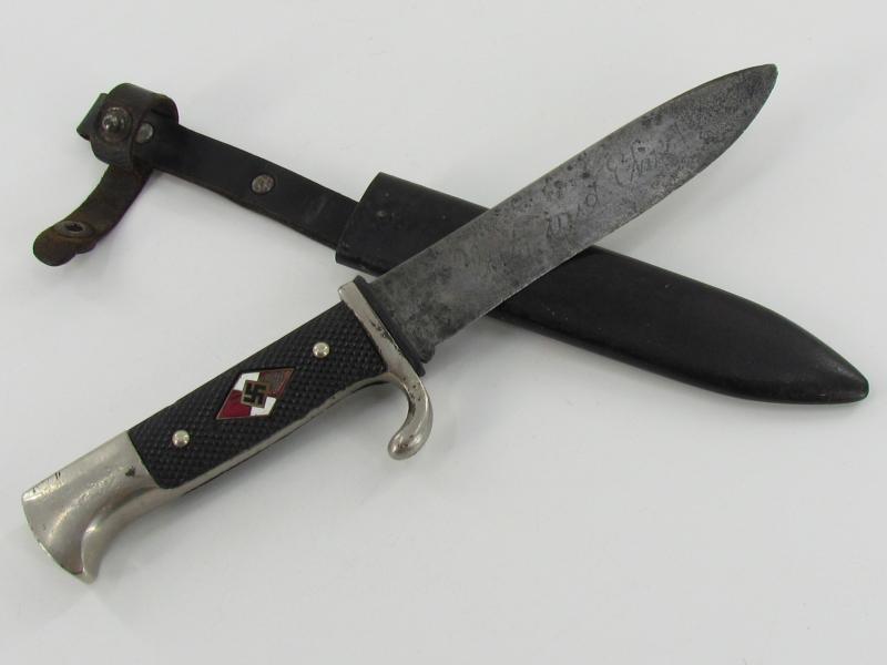 Hitler Youth Dagger by Rudolf Jacobs with Motto