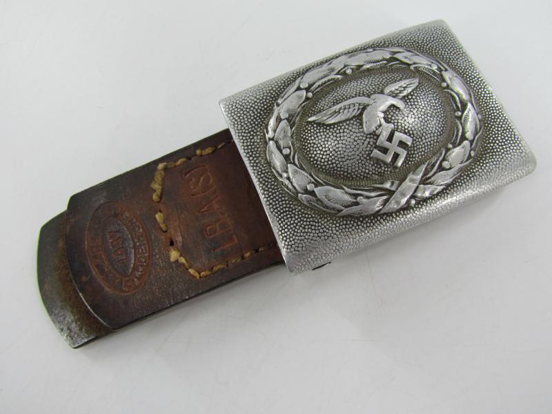 Named Luftwaffe drooptail Buckle with tab 1937 (3./Flak-Rgt.5)