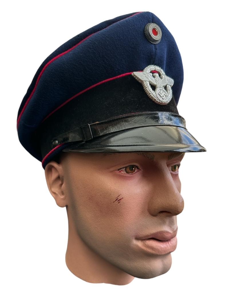 Feuerschutzpolizei ( Fire Police ) EM/NCO Visor Cap