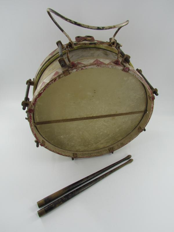 Hitler Youth Snare Drum and Drum Sticks