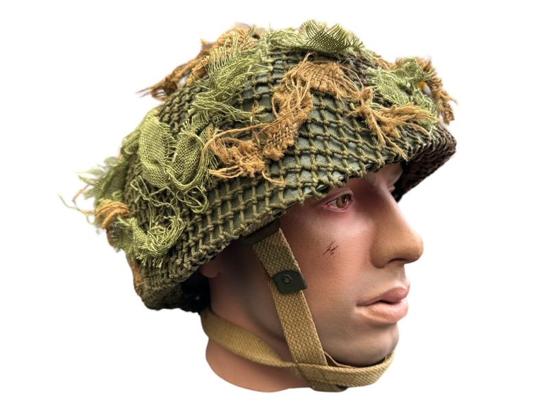 British WWII Paratrooper helmet with helmet net 1944