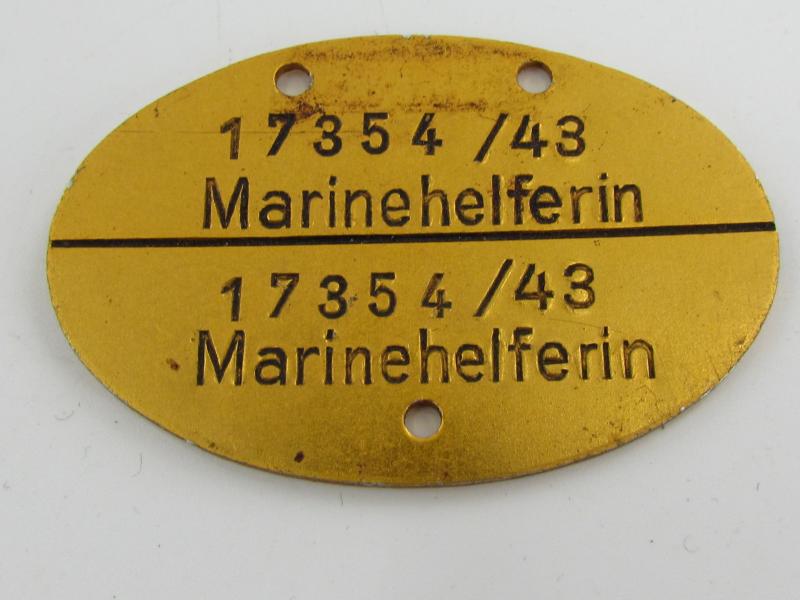 Kriegsmarine 'Marinehelferin' Erkennungsmarke ( EKM )