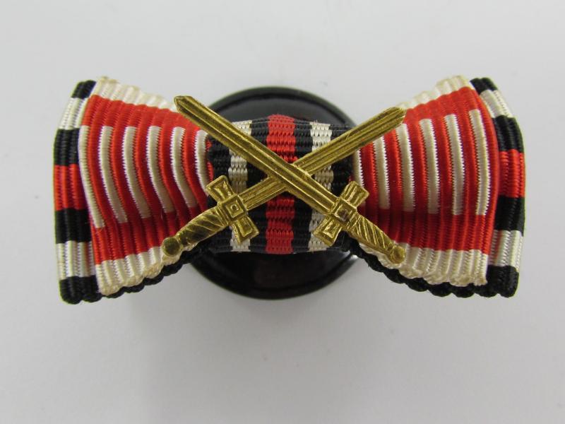 German 2 Piece Ribbon Bar , Button Variant