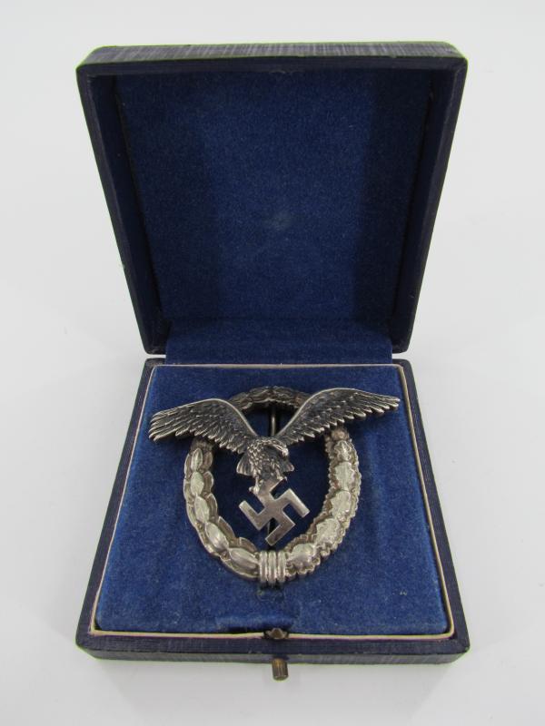 Cased Luftwaffe Pilots Badge - 'Assmann'