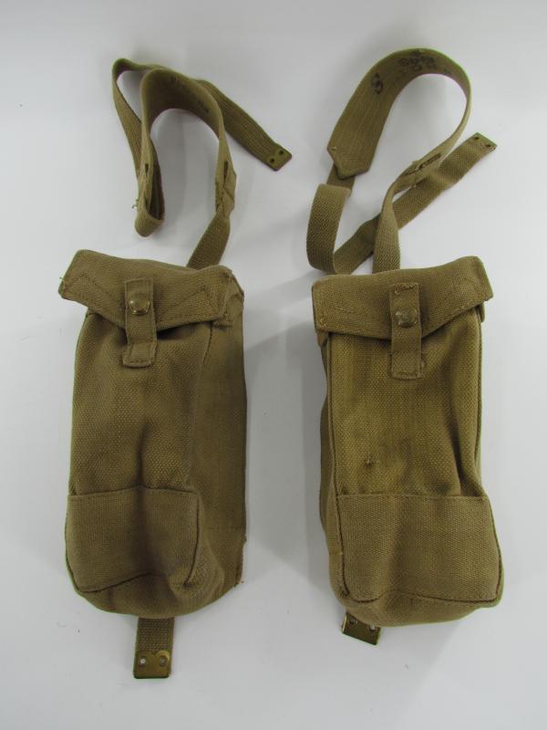 British WWII Basic Pouches with Straps