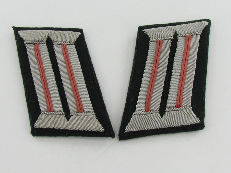 German Heer Panzer Officer Collar Tabs