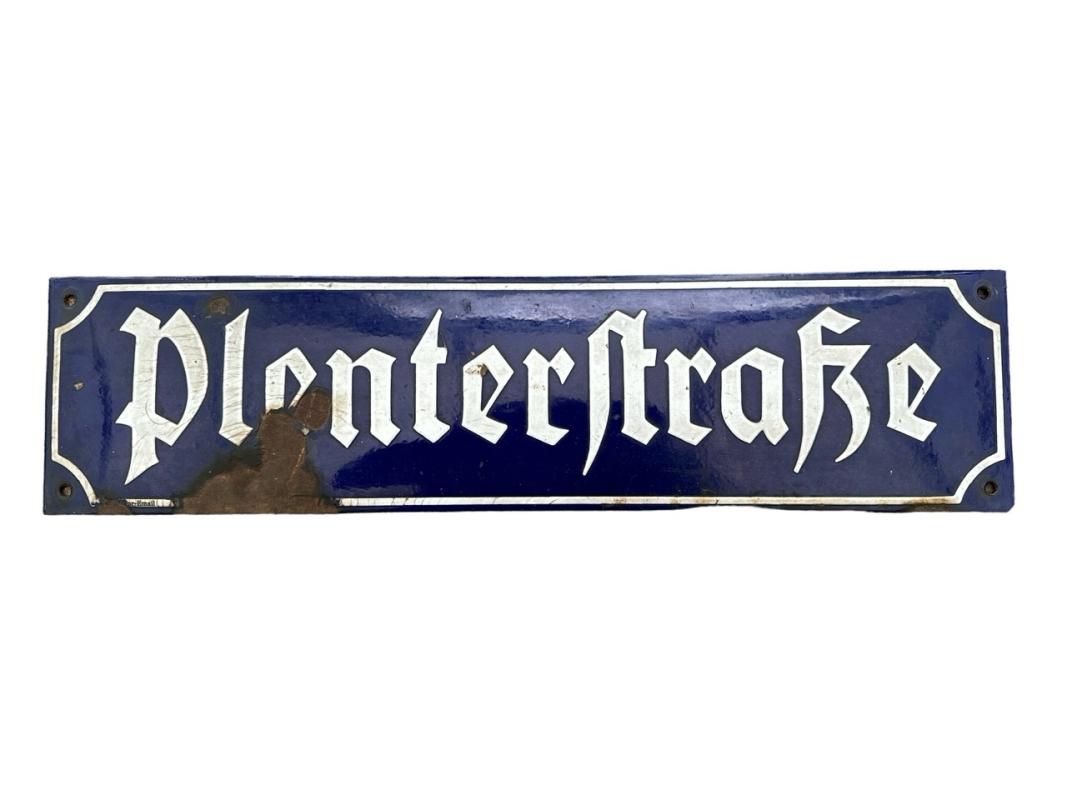 WWII German Enamelled Street Sign