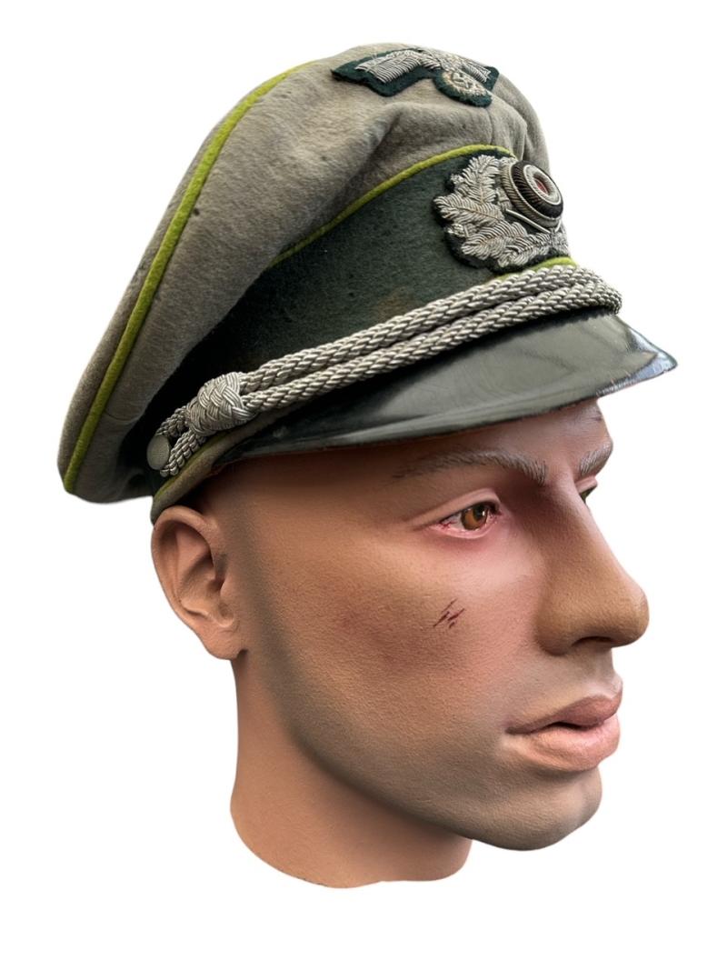 Wehrmacht Heer Panzergrenadier Officers Visor Cap