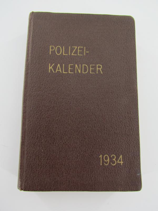 German 'Polizei' pocket calendar 1934